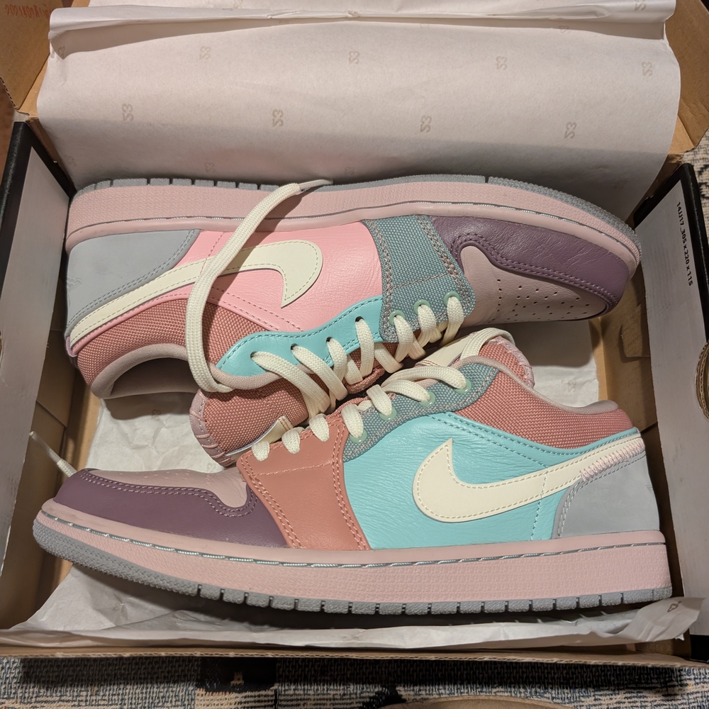 Air Jordan Easter Pink and Purple Pastel Colored Sneakers